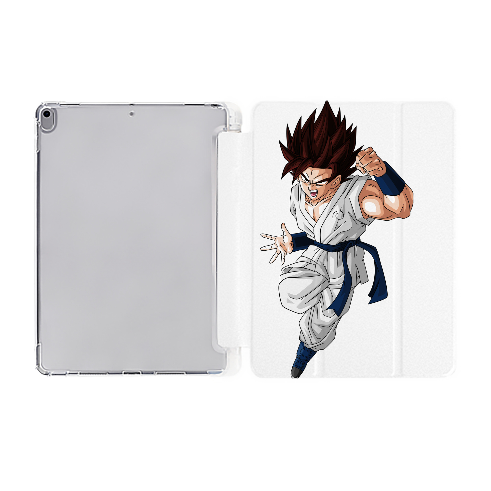 （画像用） ドラゴンボール 孫 悟飯（そんごはん）DRAGON BALL Son Gohan IPad ケース ペン収納付き 三つ折りスタンド PUレザー×シリコン 対応機種9.5/10.5/10.9インチ
